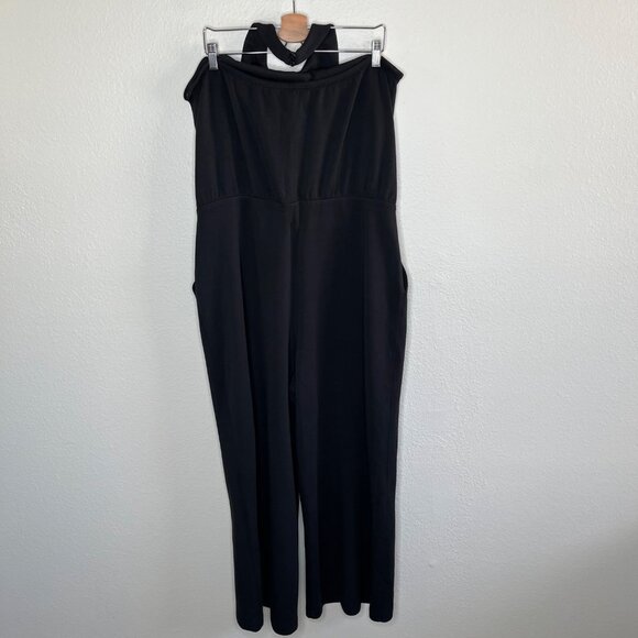 Spanx Womens Air Essentials Black Halter Jumpsuit Plus Size 1X - Picture 8 of 13